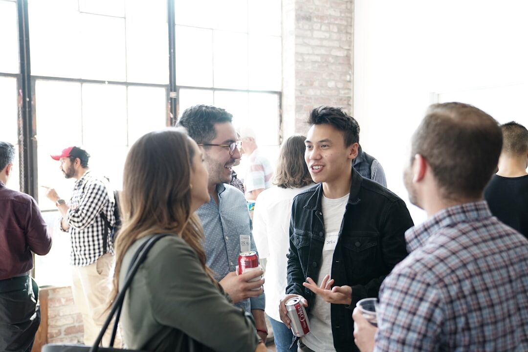 diverse professionals networking